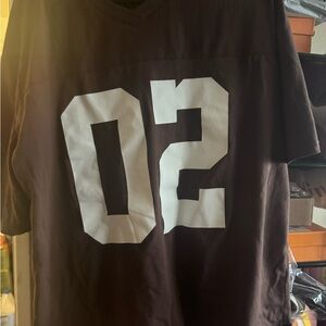 Women Brown Graphic T-Shirt size large